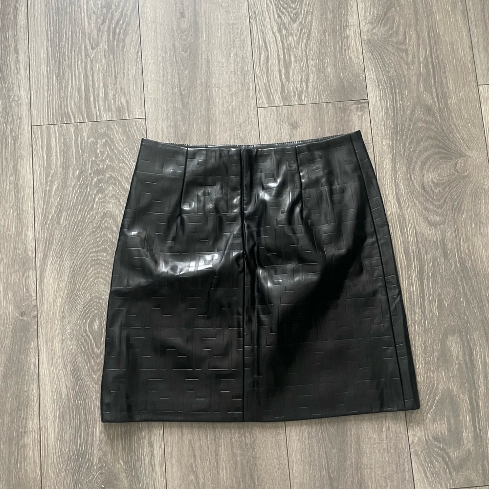 Fendi leather skirt